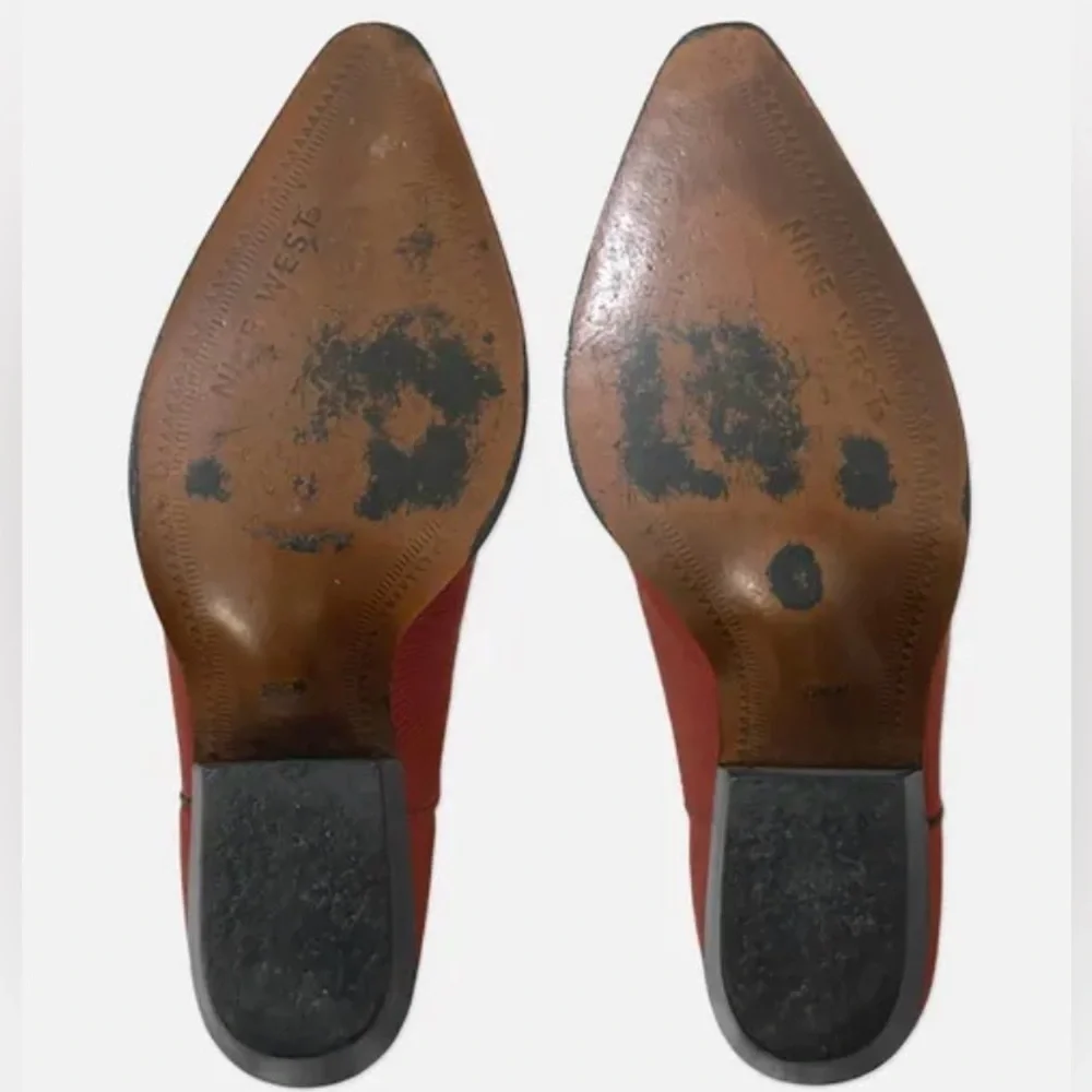 NINE WEST Vintage Red and Black Western Cowboy Boots